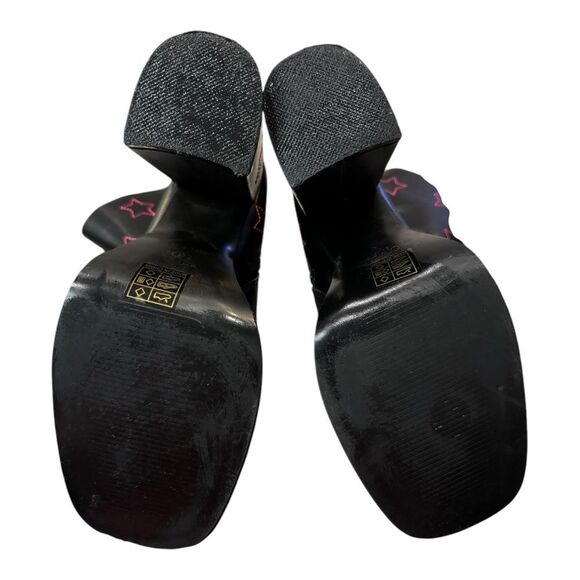 Dolls Kill Koi Footwear A Queen's Little Secret Heeled Black Platform Boots 9 - Picture 6 of 6
